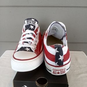 New! WSZ9 Converse American Flag Patriotic Low Top